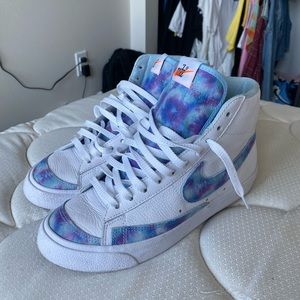 custom cotton candy nike blazers